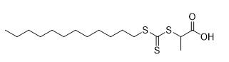 VLOTreagens 2 (Dodecylthiocarbonothioylthio) Propanoic Zuur CAS No. 558484-21-2 C16H30O2S3 97%