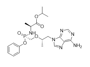 Hoge zuiverheid Isopropyl R S -1- 6-amino-9H-purine-9-yl Propan-2-yl Oxy Methyl Phenoxy Phosphoryl -L-alaninaat AK0207 95%