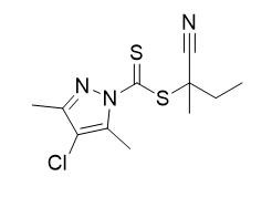 2'-Cyanobutaan-2'-yl-4-Chloor-3,5-dimethylpyrazool-1-carbodithioaat C11H14ClN3S2 Zuiverheid 95%