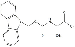 Aminozuurderivaten FMOC-Ala-OH CAS. 35661-39-3 Wit poeder Zuiverheid 98% C18H17NO4
