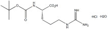 N-BOC-L-arginine hydrochloride CAS 35897-34-8 Wit poeder zuiverheid 98% Smeltpunt 109°C Bergingstoestand Gesloten in droog