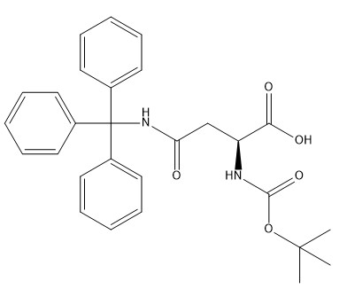 Aminozuurderivaten Boc-Asn(Trt)-OH CAS. 132388-68-2 wit tot bijna wit poeder tot kristalzuiverheid 98% C28H30N2O5