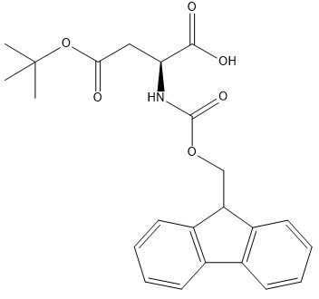 Zuiverheid 98% Aminozuurderivaten CAS 71989-14-5 Fmoc-Asp (OtBu) - OH C23H25NO6