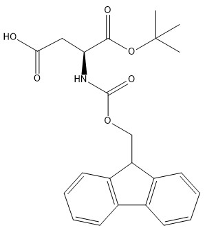 De Derivaten CAS No van het zuiverheids98% Aminozuur. 129460-09-9 Wit fmoc-aspis-OtBu aan bijna Wit Poeder