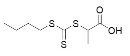 VLOTreagens 2 (((Butylthio) carbonothioyl) thio) propanoic zuur CAS No. 480436-46-2 het Gele poeder van C8H14O2S3