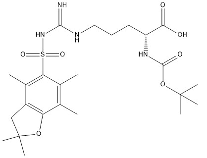 De Derivaten CAS No 186698-61-3 boc-D-Arg van het zuiverheids98% Aminozuur (Pbf) - OH C24H38N4O7S