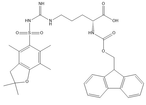 98% aminozuurderivaten CAS 187618-60-6 fmoc-D-Arg (Pbf) - OH C34H40N4O7S Wit aan bijna Wit Poeder