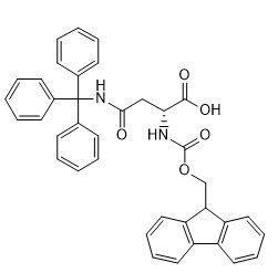 De Derivaten CAS 180570-71-2 fmoc-D-Asn van het zuiverheids98% Aminozuur (Trt) - OH C38H32N2O5