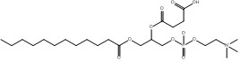 CAS 118426-36-1 2 ((3-Carboxypropanoyl) oxy) - (dodecanoyloxy) propyl ((trimethylammonio) ethyl 2) fosfaat 3